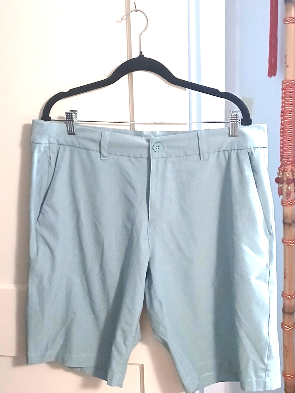 Hang Ten Men's Golf Stretch Hybrid Shorts Sage Green Quick Dry Lightweight Sz 36